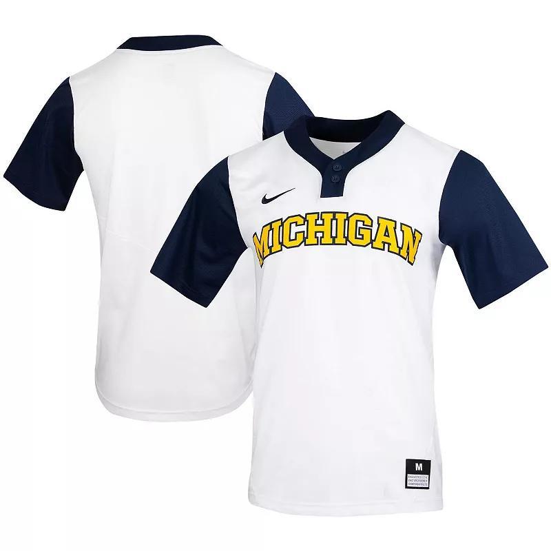 Nike White Michigan Wolverines Replica Softball Jersey, Men's, Size: 2XL Product Image