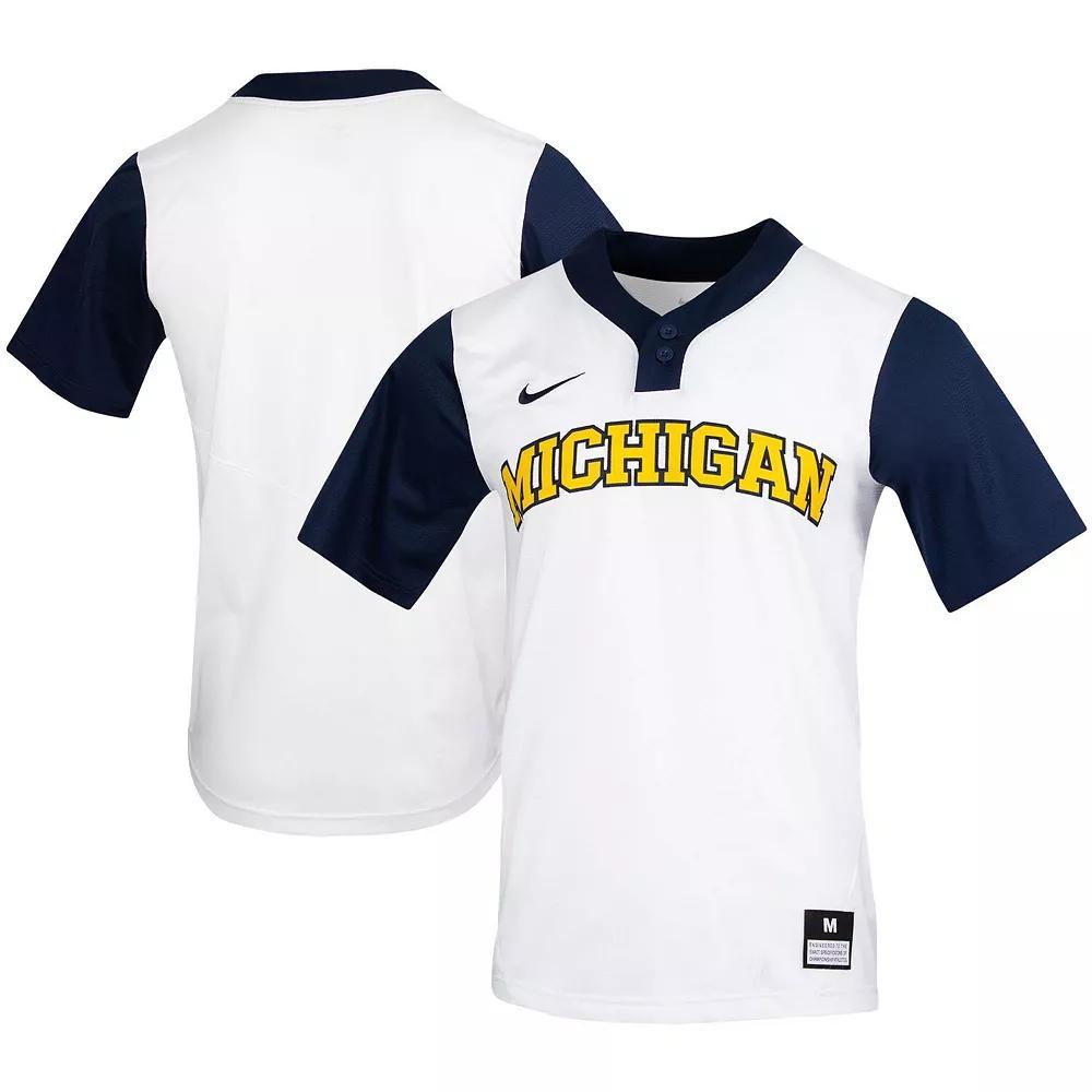 Nike White Michigan Wolverines Replica Softball Jersey, Men's, Size: 2XL Product Image