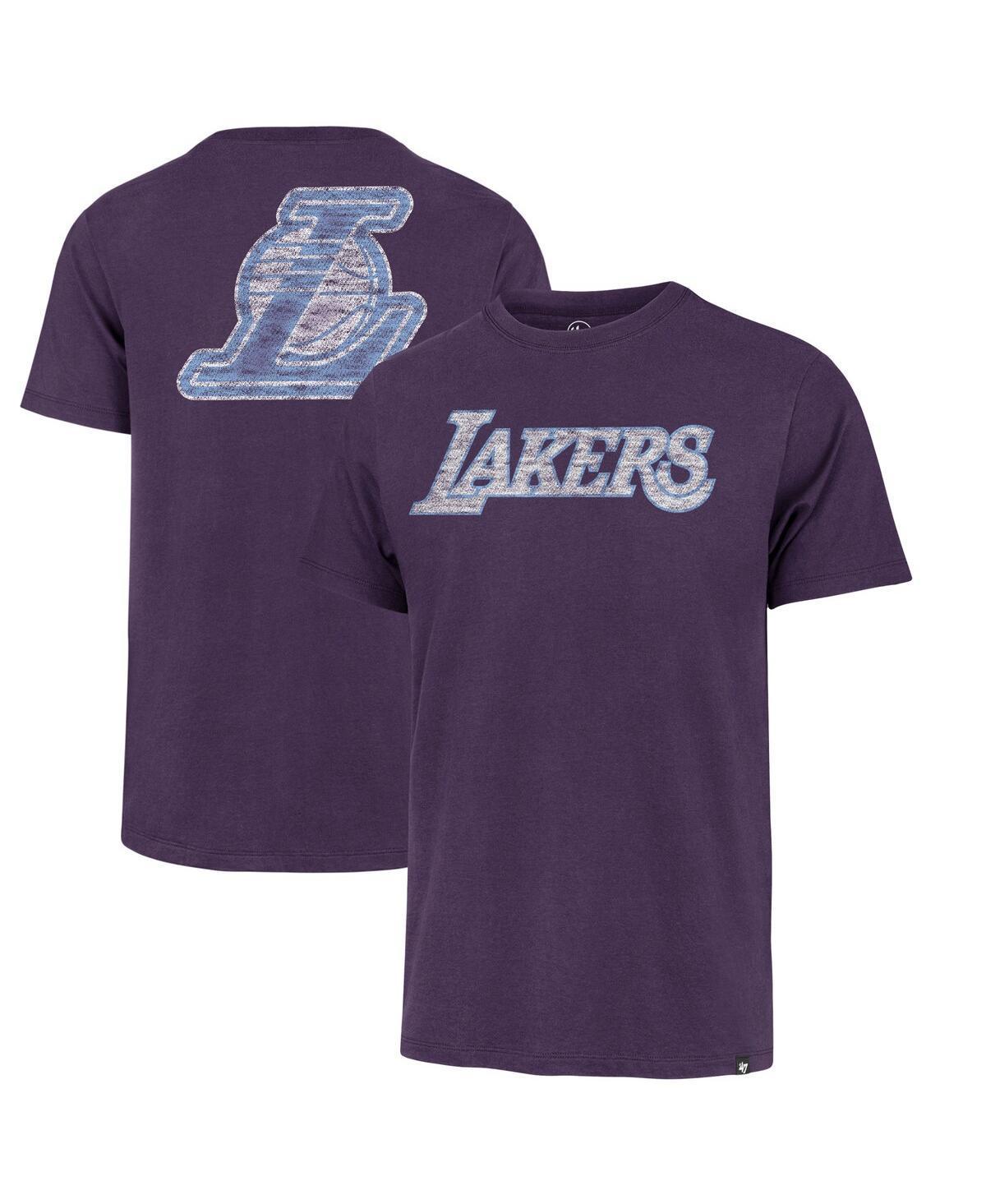 Men's '47 Heathered Royal Los Angeles Rams Stripe Thru Franklin T-Shirt, Size: Medium, Blue Product Image