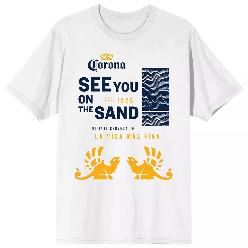 Men's Corona See You On The Sand Tee, Size: Small, White Product Image