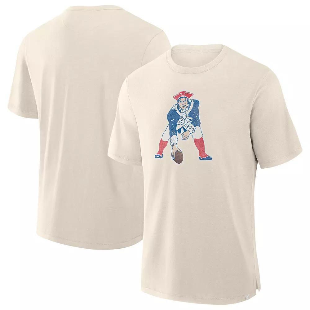 Men's Fanatics  Cream New England Patriots Slub T-Shirt, Size: Large, Beige Product Image