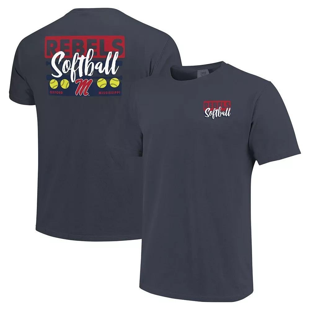 Unisex Navy Ole Miss Rebels Gritty Softball Bats Comfort Colors T-Shirt, Adult Unisex, Size: XL, Blue Product Image