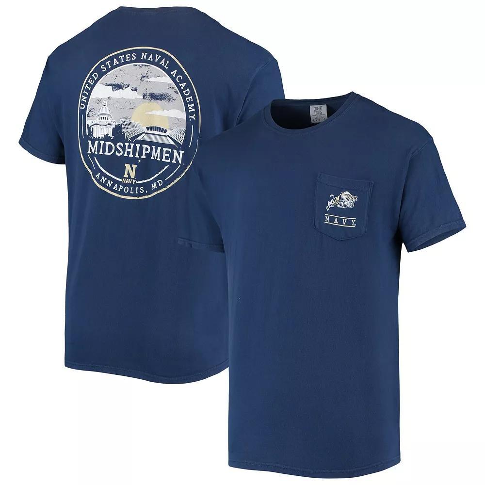 Men's Navy Navy Midshipmen Circle Campus Scene T-Shirt, Size: XL, Blue Product Image