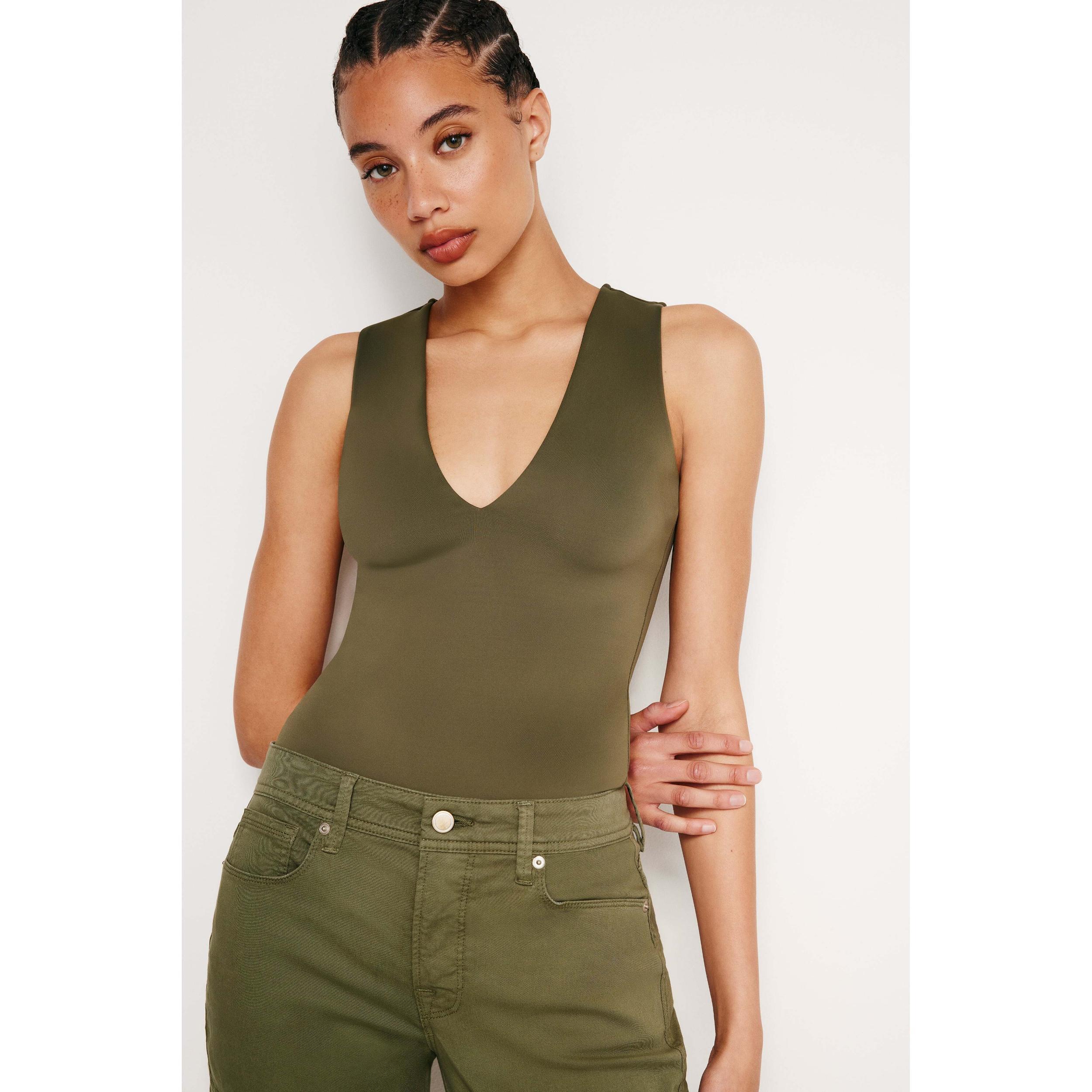 Womens Scuba Deep V-Tank Bodysuit Product Image