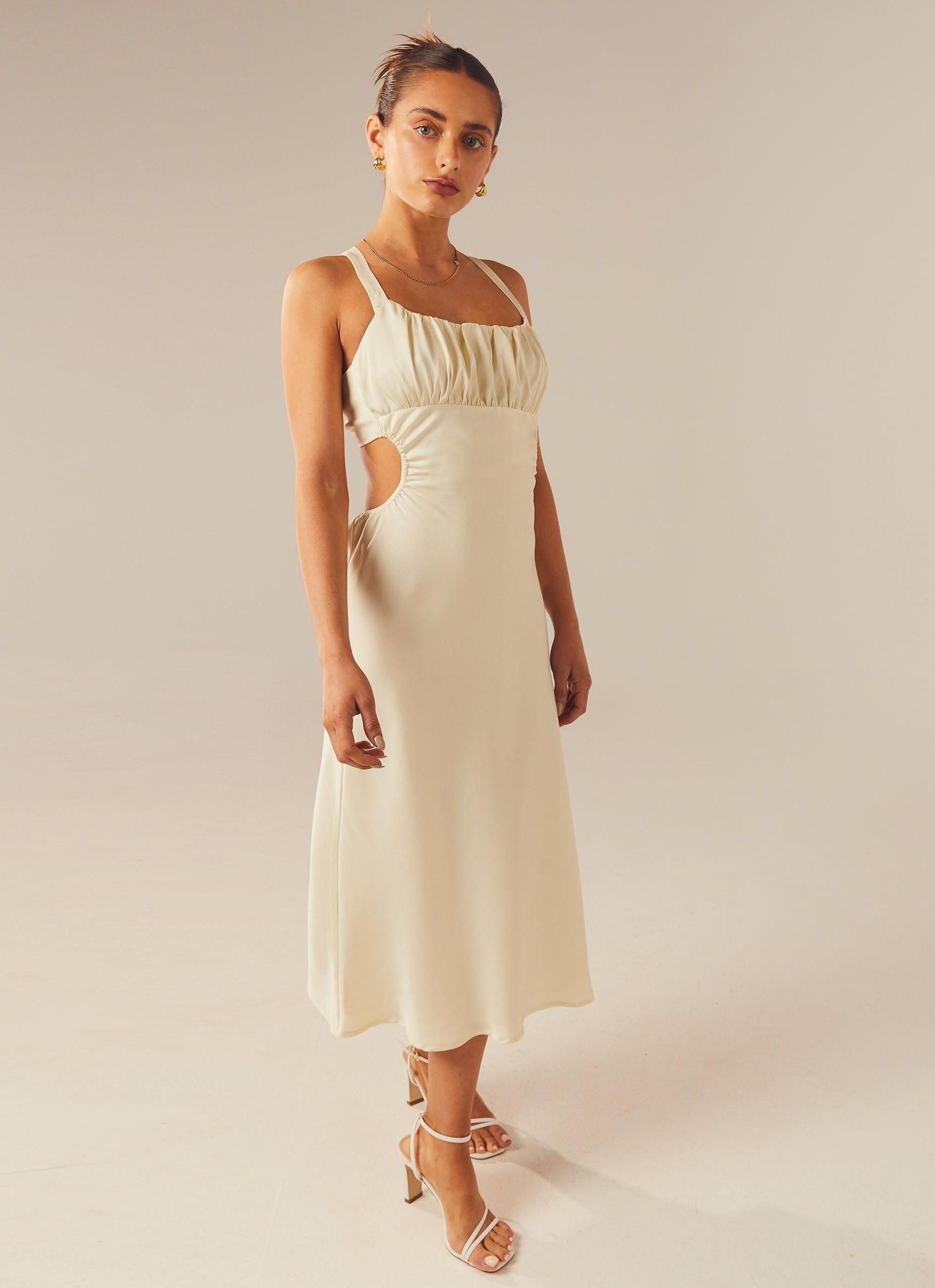 Avery Midi Dress - Ivory Product Image