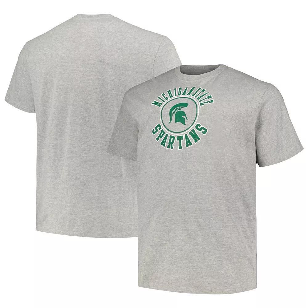 Men's Champion Heather Gray Michigan State Spartans Big & Tall Circle Logo T-Shirt, Size: 4XB, Grey Product Image