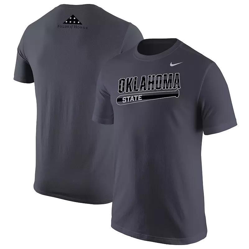 Men's Nike Anthracite Oklahoma State Cowboys Folds of Honor T-Shirt, Size: Medium, Grey Product Image