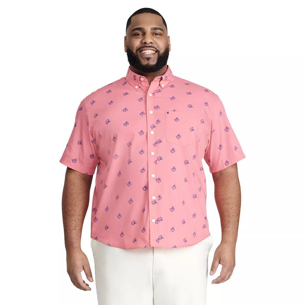 Big & Tall IZOD Advantage Classic-Fit Performance Button-Down Shirt, Men's, Size: Large Tall, Rapture Pink Product Image