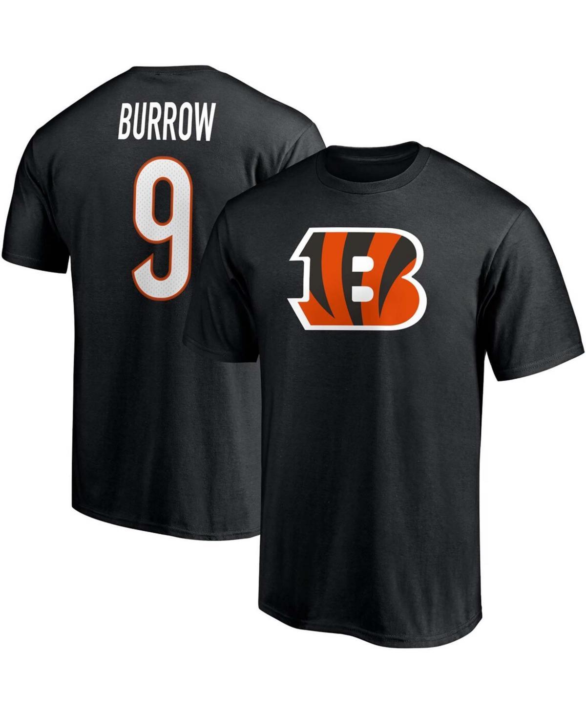 Men's Fanatics Branded Joe Burrow Black Cincinnati Bengals Player Icon Name & Number T-Shirt, Size: XL Product Image