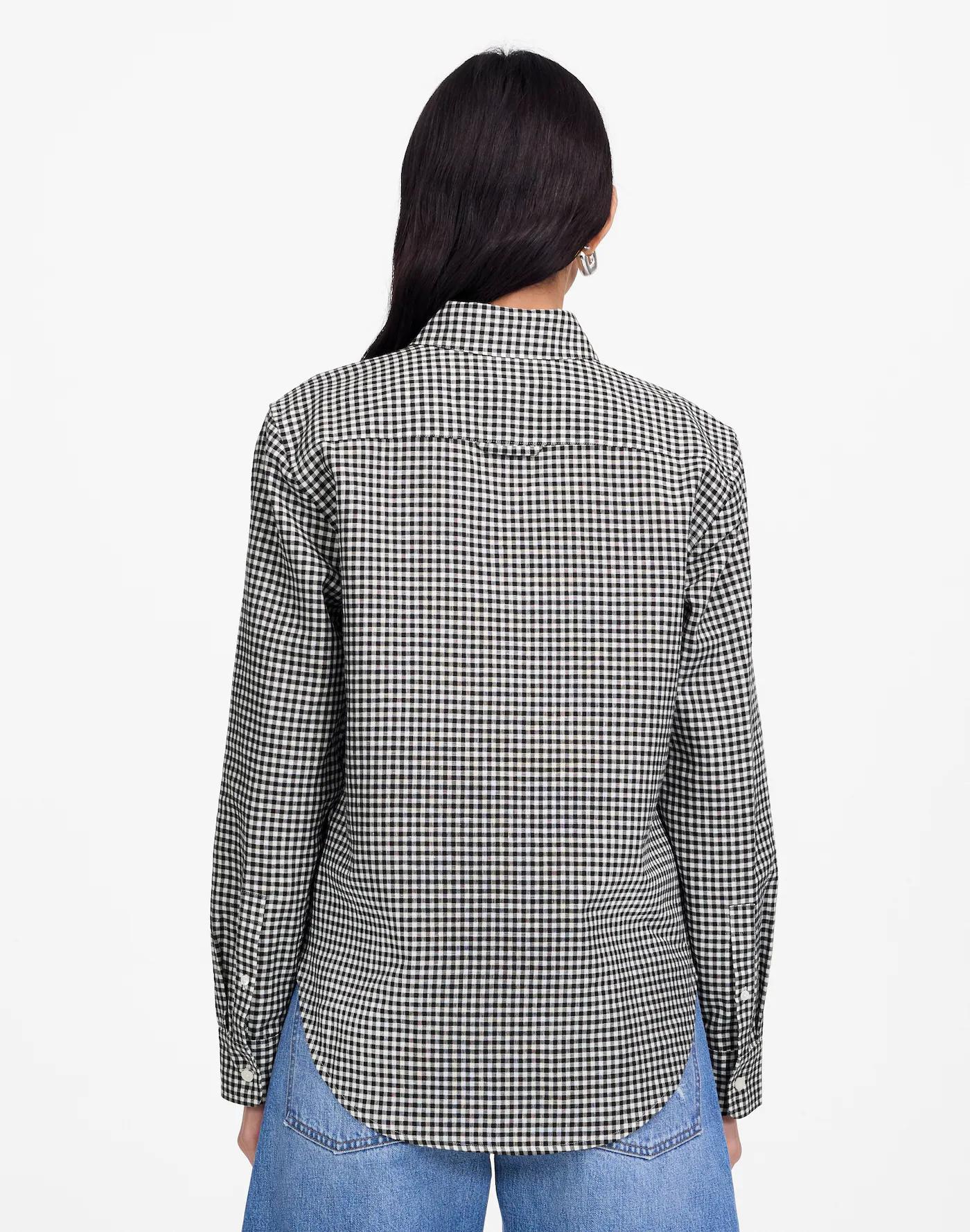 Relaxed Curved-Hem Button-Up Shirt Product Image