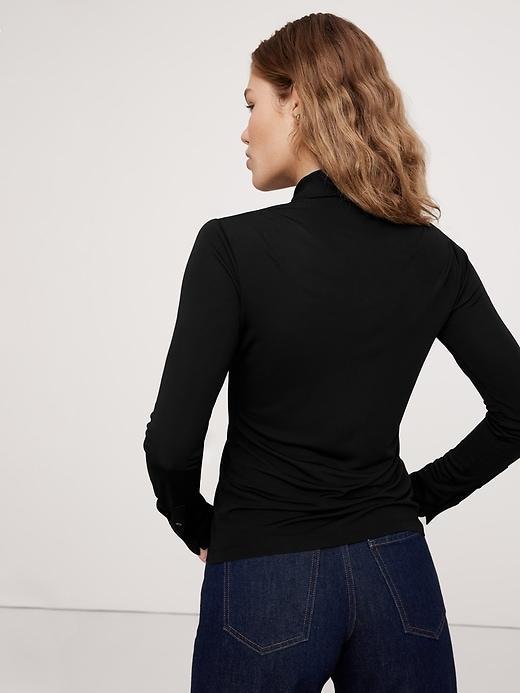 Crepe Knit Button-Down Shirt Product Image
