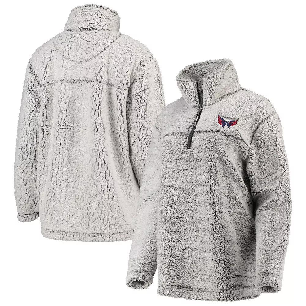 Women's G-III 4Her by Carl Banks Gray Toronto Maple Leafs Sherpa Quarter-Zip Pullover Jacket, Size: Small, Mpl Grey Product Image