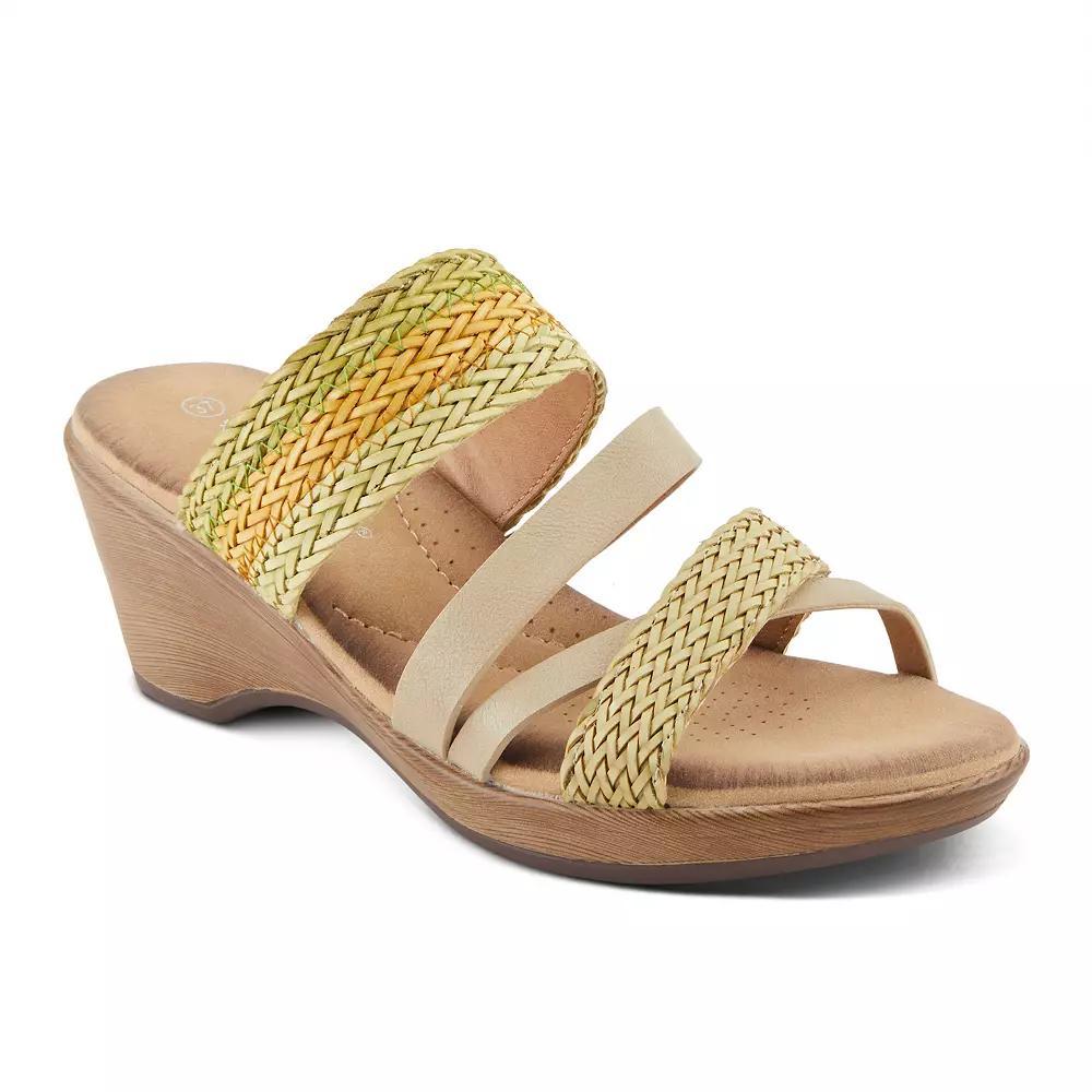 Patrizia Lyric Women's Woven Slip-On Wedge Sandals, Size: 40, Light Green Team Product Image