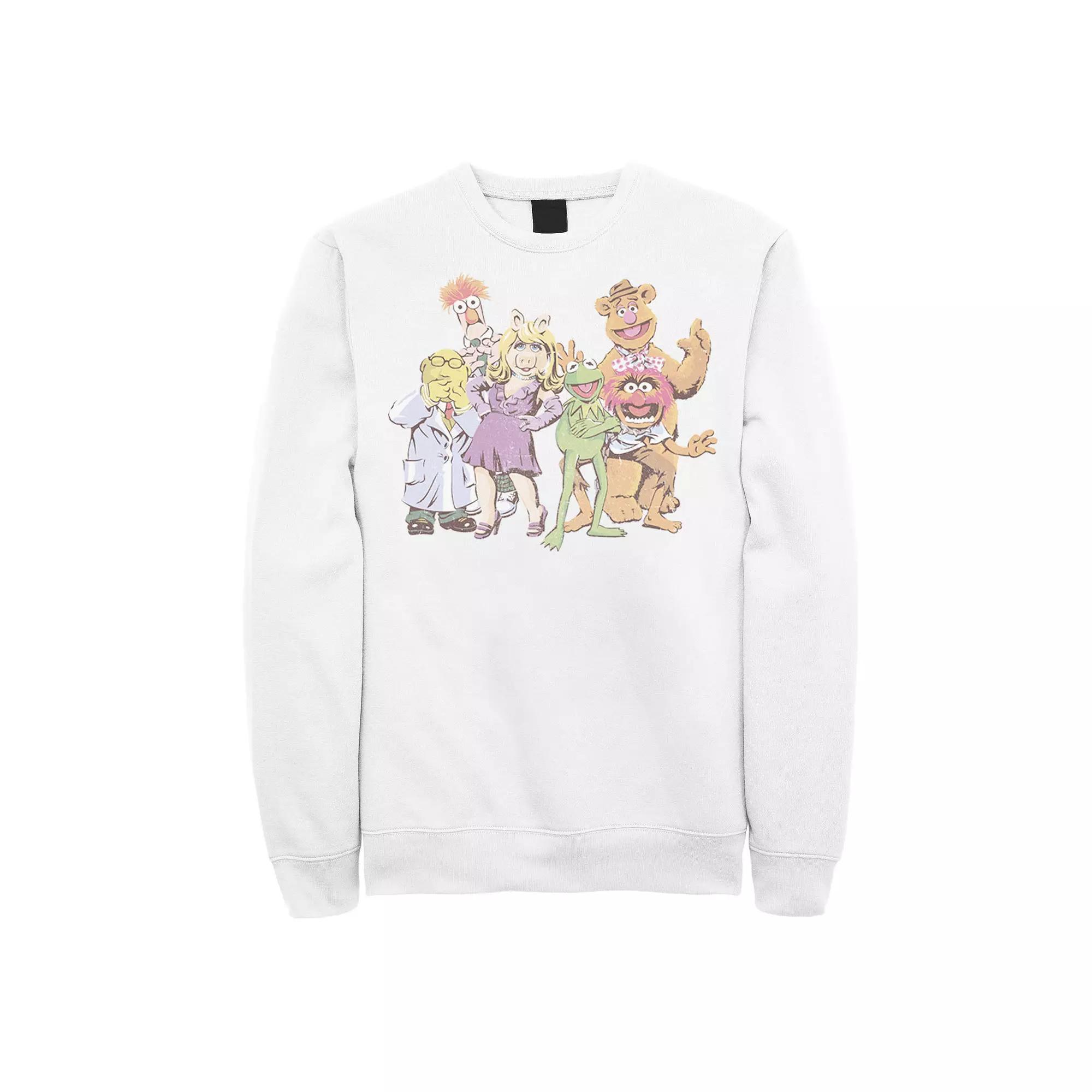 Disney's Muppets Men's Illustrated Fleece Sweatshirt, Size: XL, White Product Image