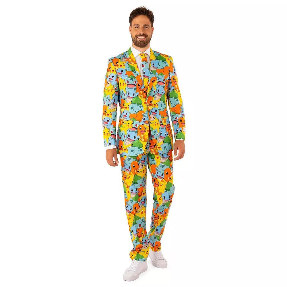 Mens OppoSuits Pac-Man Slim-Fit Suit & Tie Set Product Image