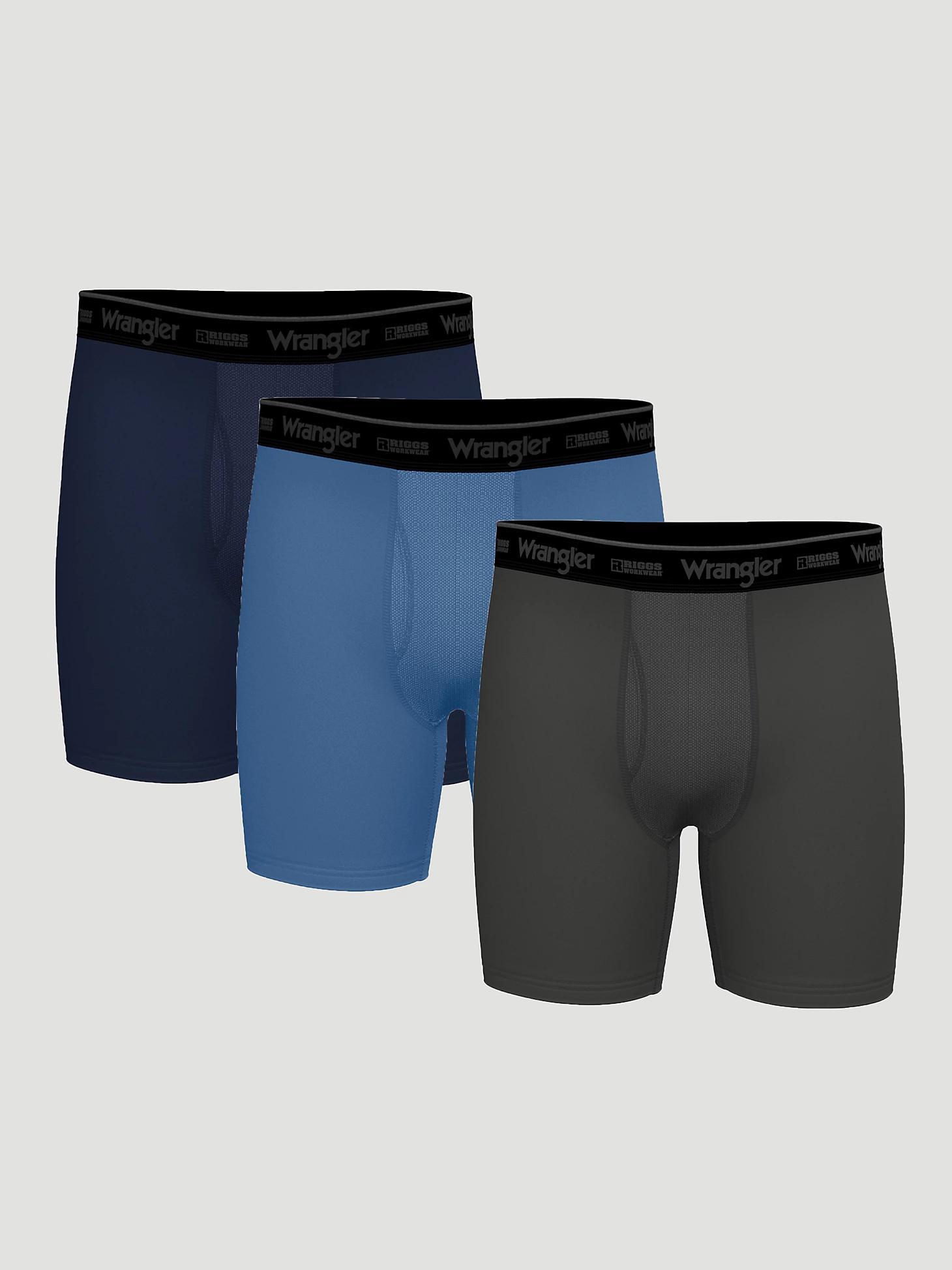Men's RIGGS Cooling Boxer Brief (3-Pack) in Black/Charcoal/Red Product Image