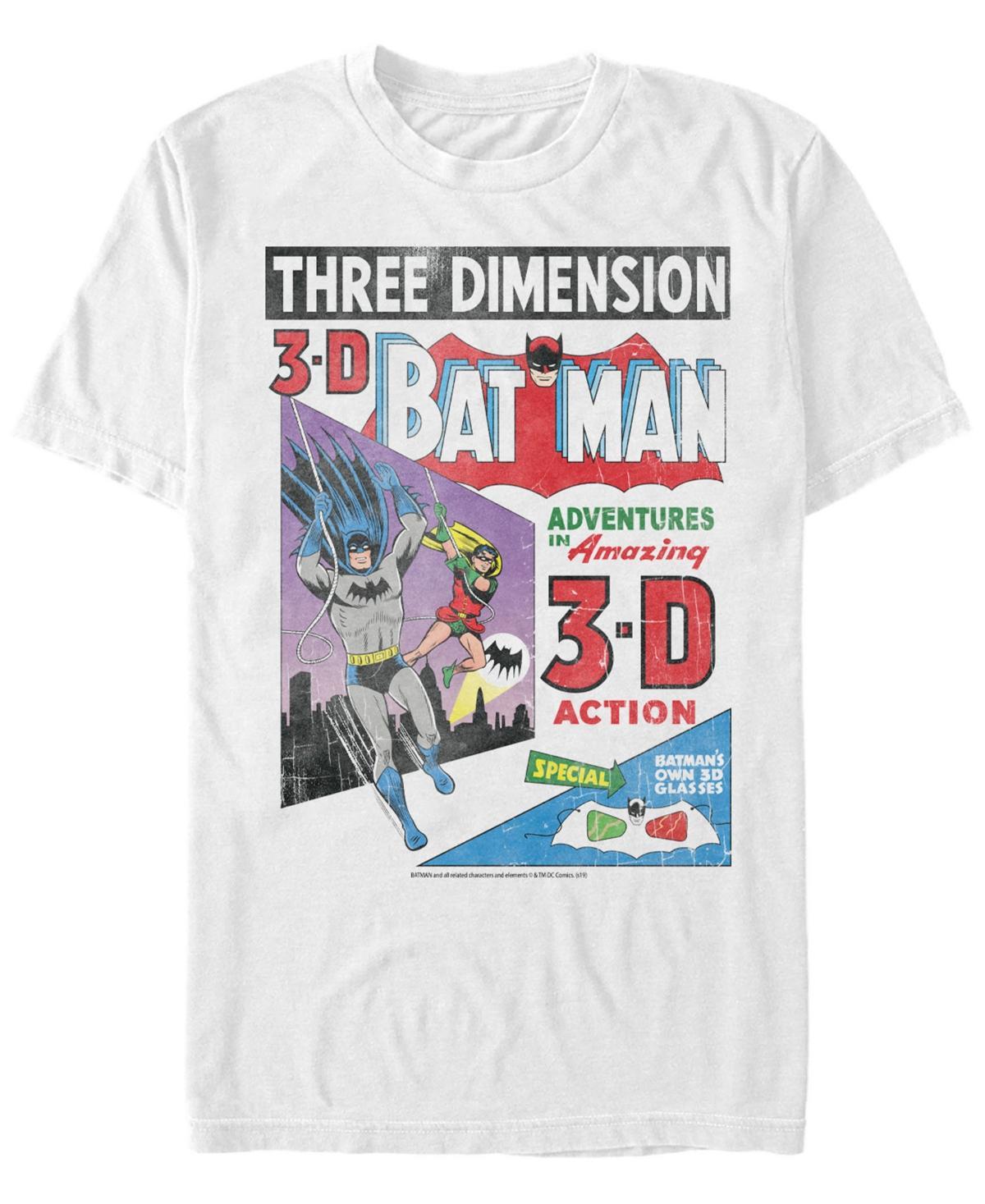 Men's Batman 3D Distressed Comic Book Cover Tee, Size: Medium, White Product Image