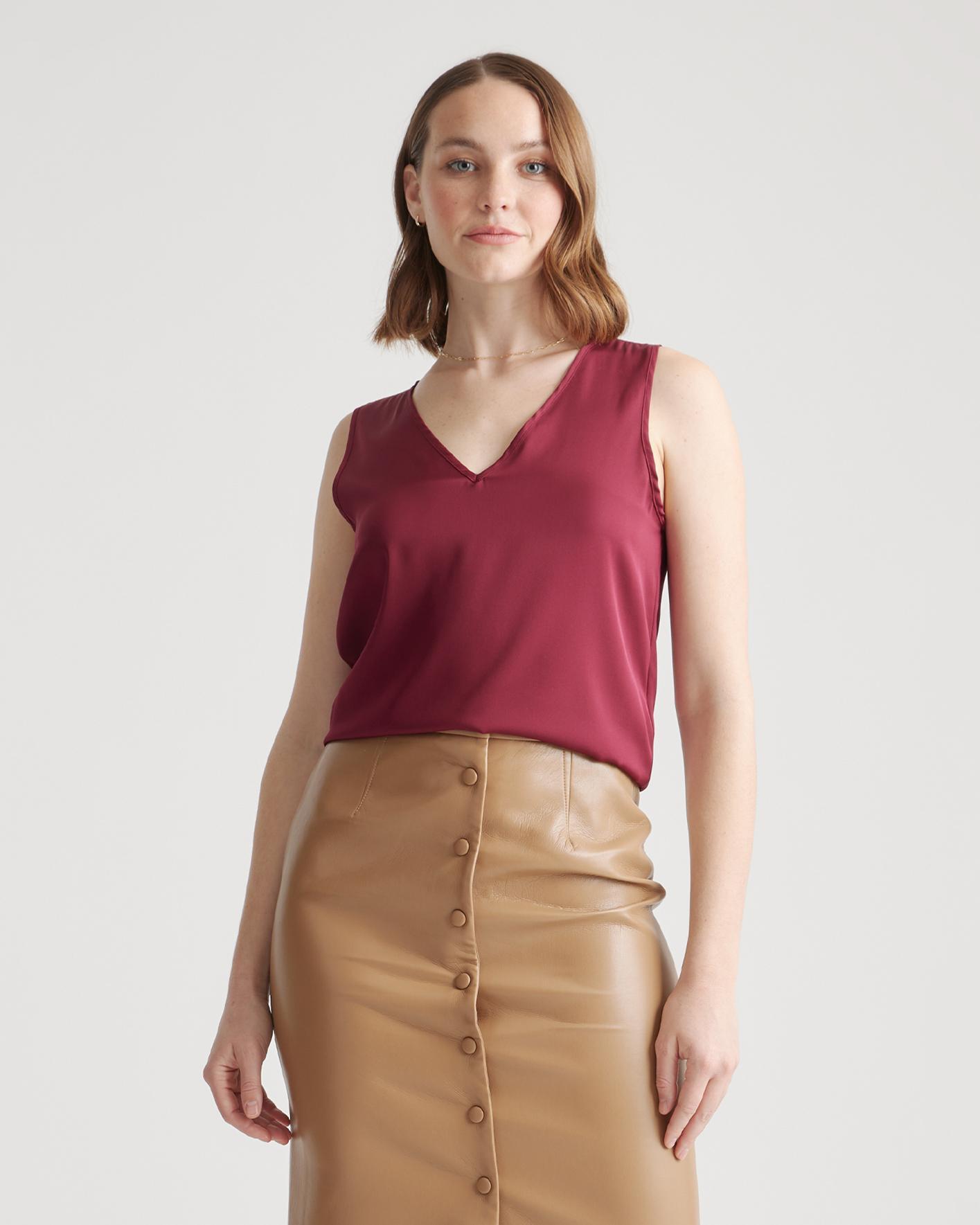 Quince | Women's Washable Stretch Silk Tank Top Product Image