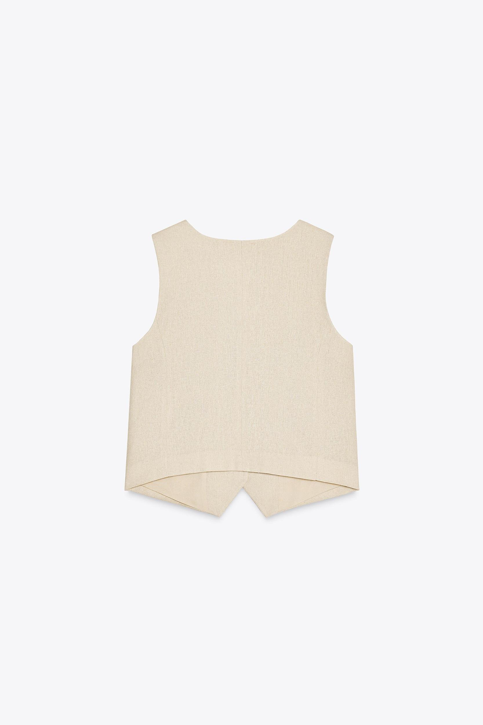TAILORED LINEN BLEND WAISTCOAT Product Image