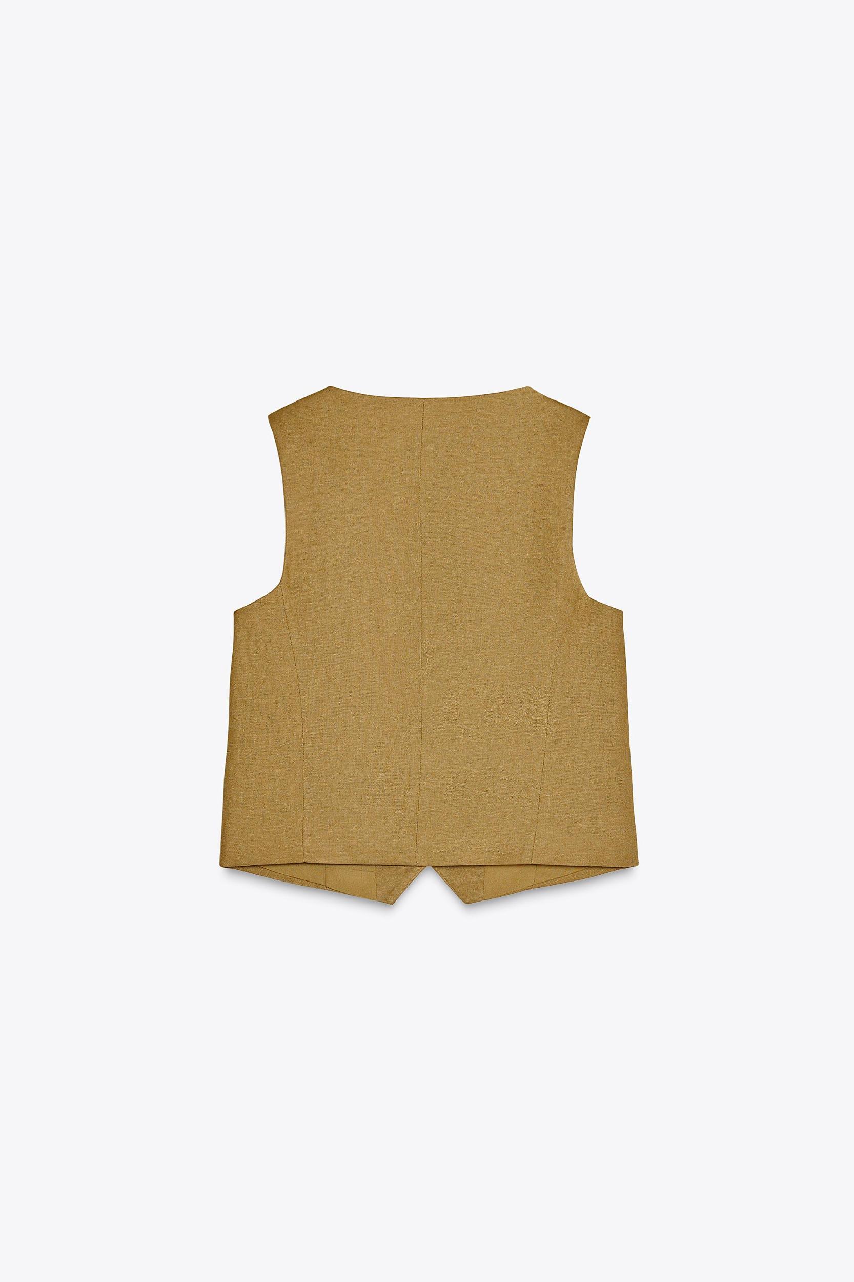 TAILORED LINEN BLEND WAISTCOAT Product Image