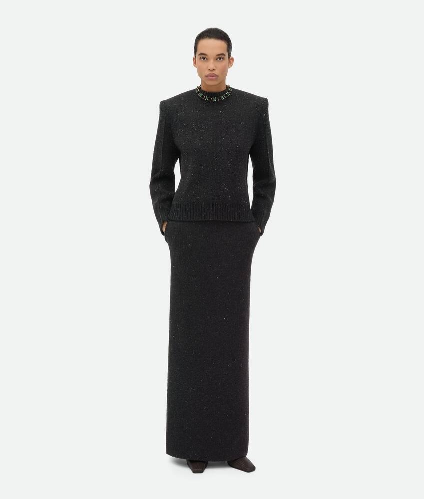 Women's Wool Tailored Jumper in Dark grey melange Product Image