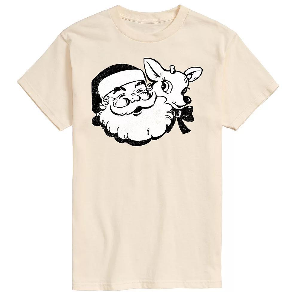 Mens Santa & Reindeer Graphic Tee Product Image