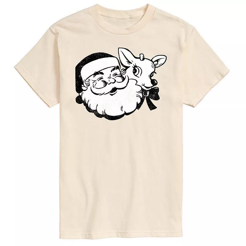 Mens Santa & Reindeer Graphic Tee Product Image