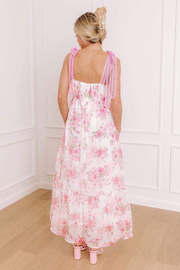 Countryside Estates Floral Maxi Dress in Pink Product Image