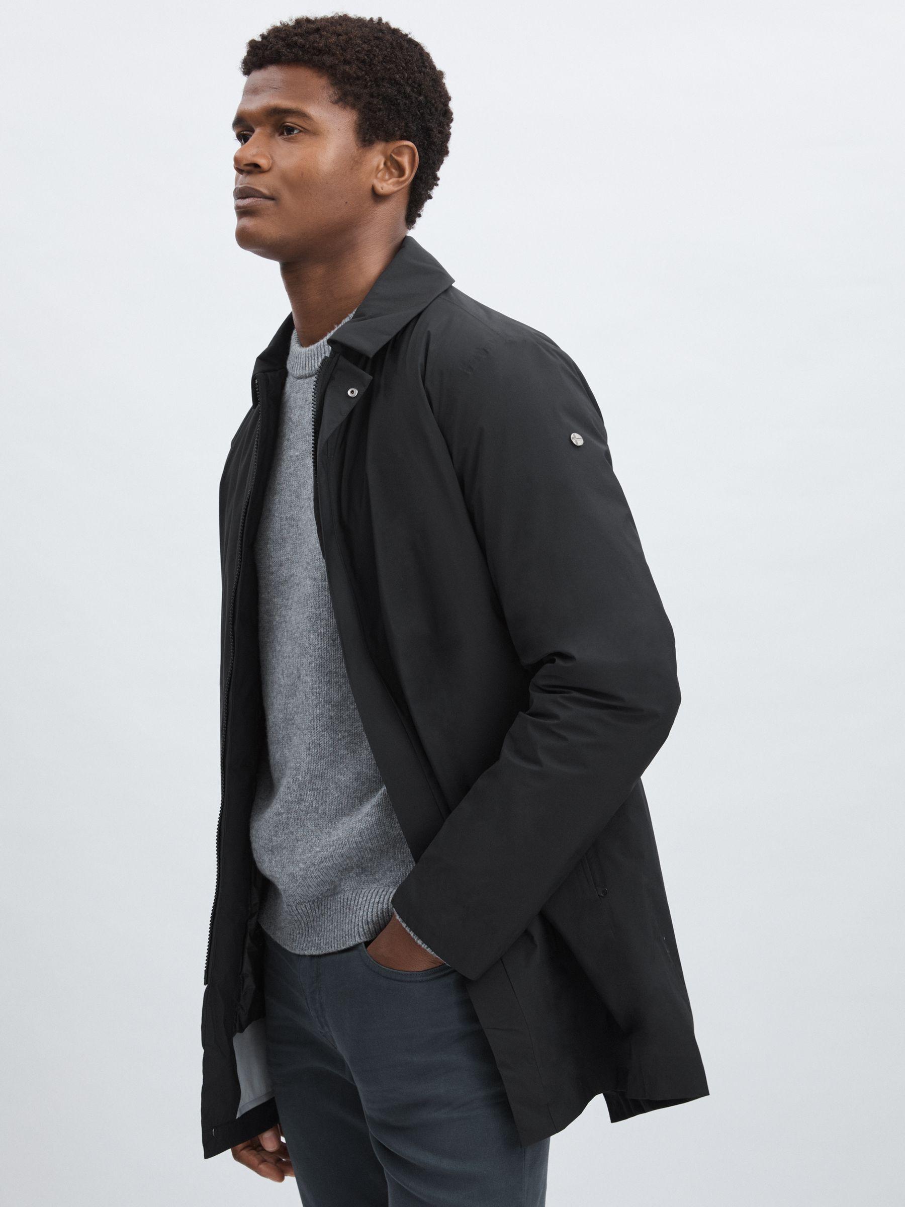 Scandinavian Edition Down Padded Car Black Coat in Black Product Image