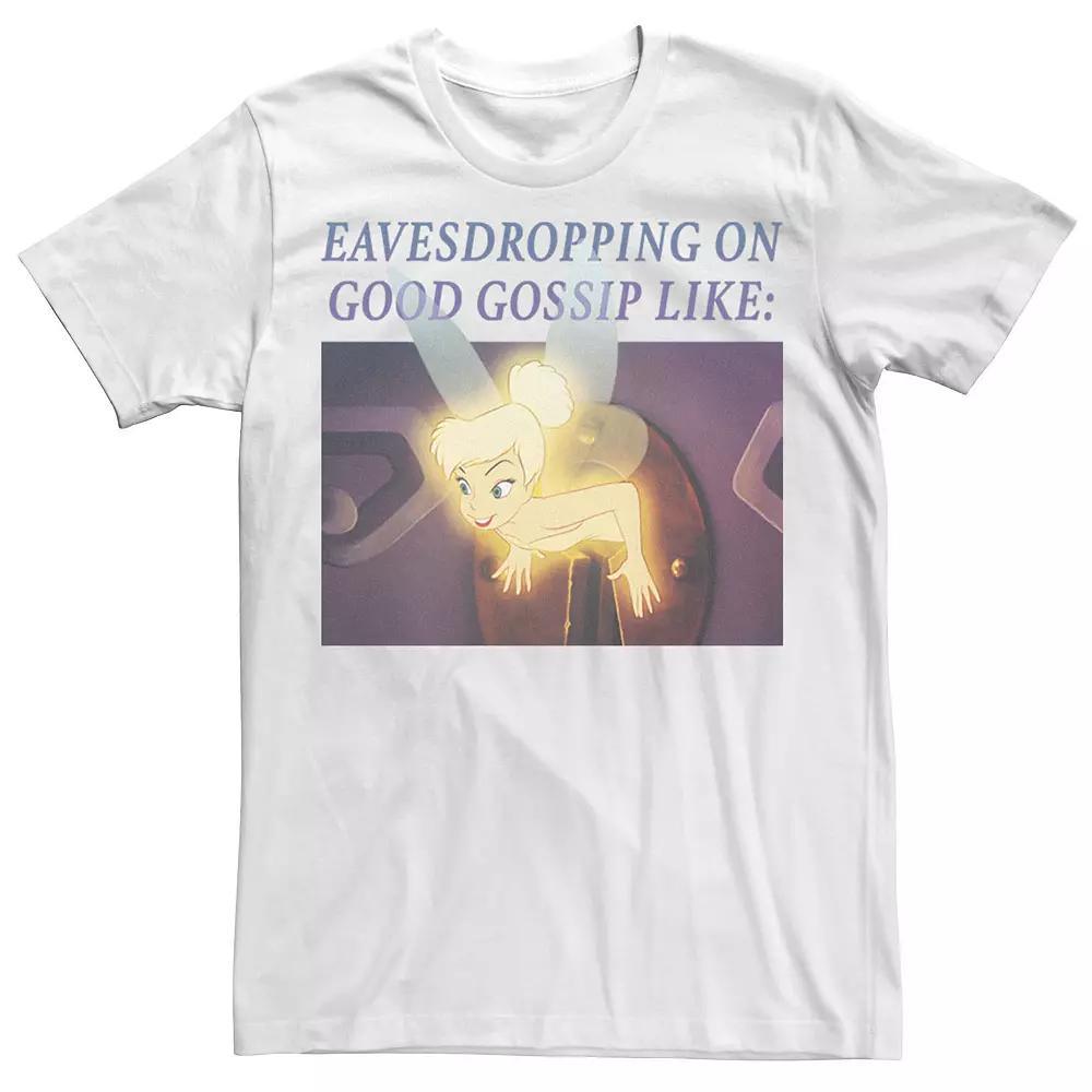 Disney's Peter Pan Tinkerbell Men's Eavesdropping Meme Tee, Size: Medium, White Product Image