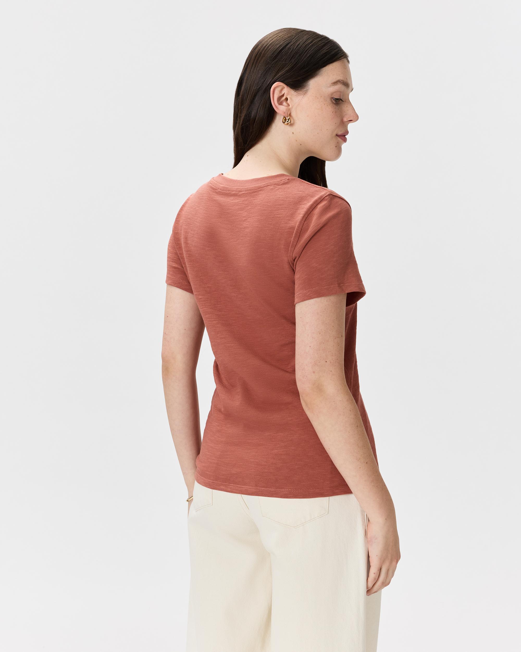 Quince | Women's Slub V-Neck T-Shirt Size XL, Organic Cotton Product Image