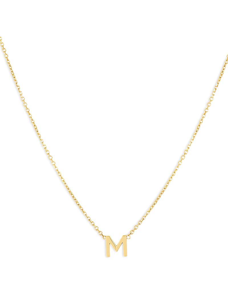 Womens 14K Yellow Gold Initial Pendant Necklace Product Image