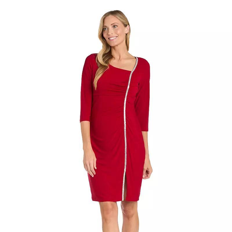 Womens R&M Richards Assymetric Rhinestone Dress Product Image