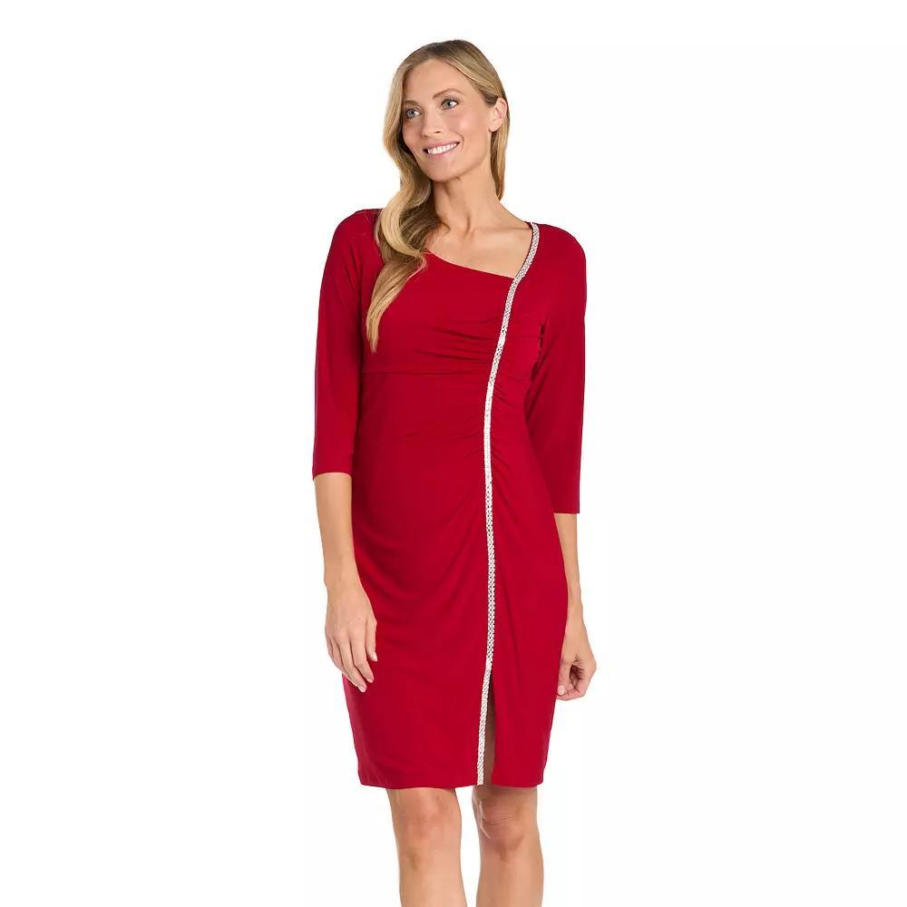 Womens R&M Richards Assymetric Rhinestone Dress Product Image