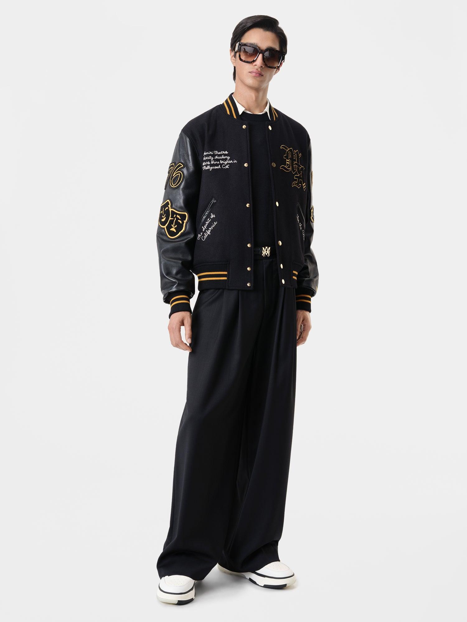 AMIRI LION VARSITY JACKET - Black Male Product Image