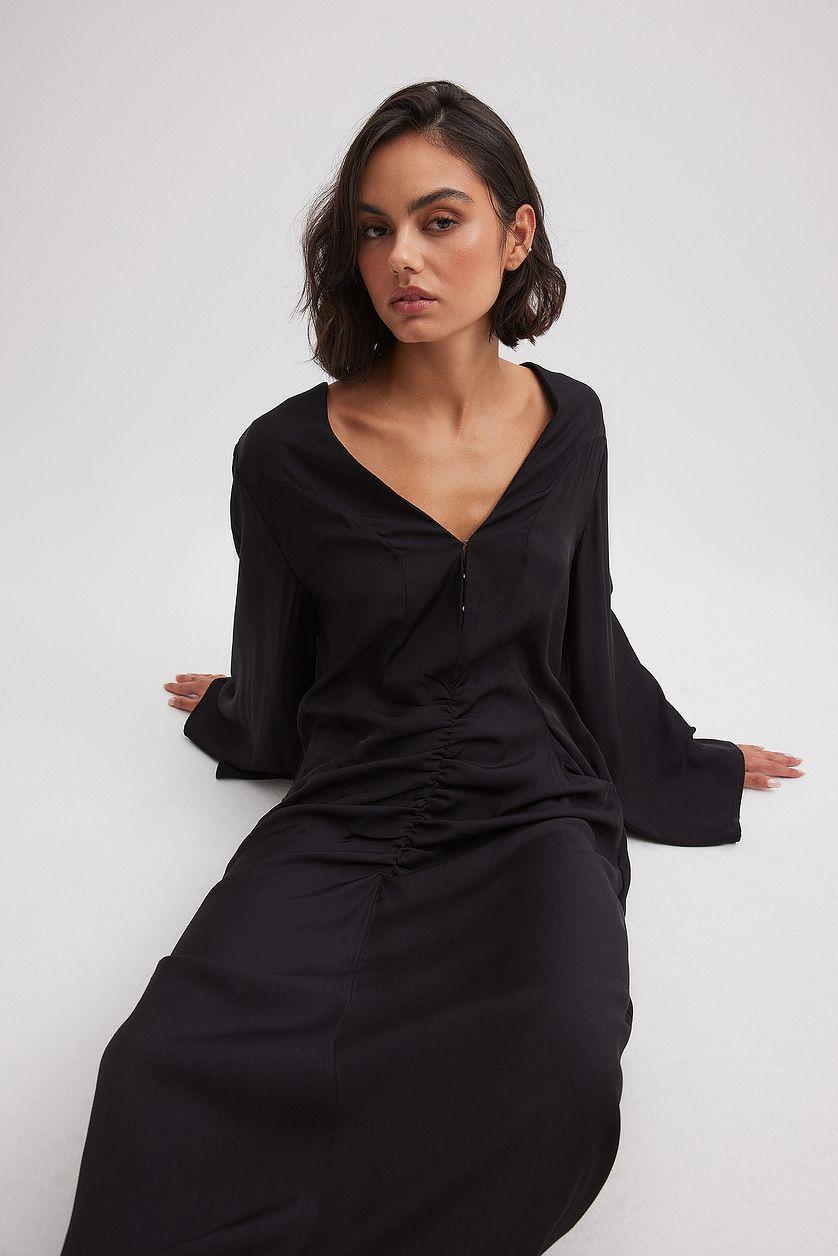 Wide Sleeve Maxi Dress Product Image