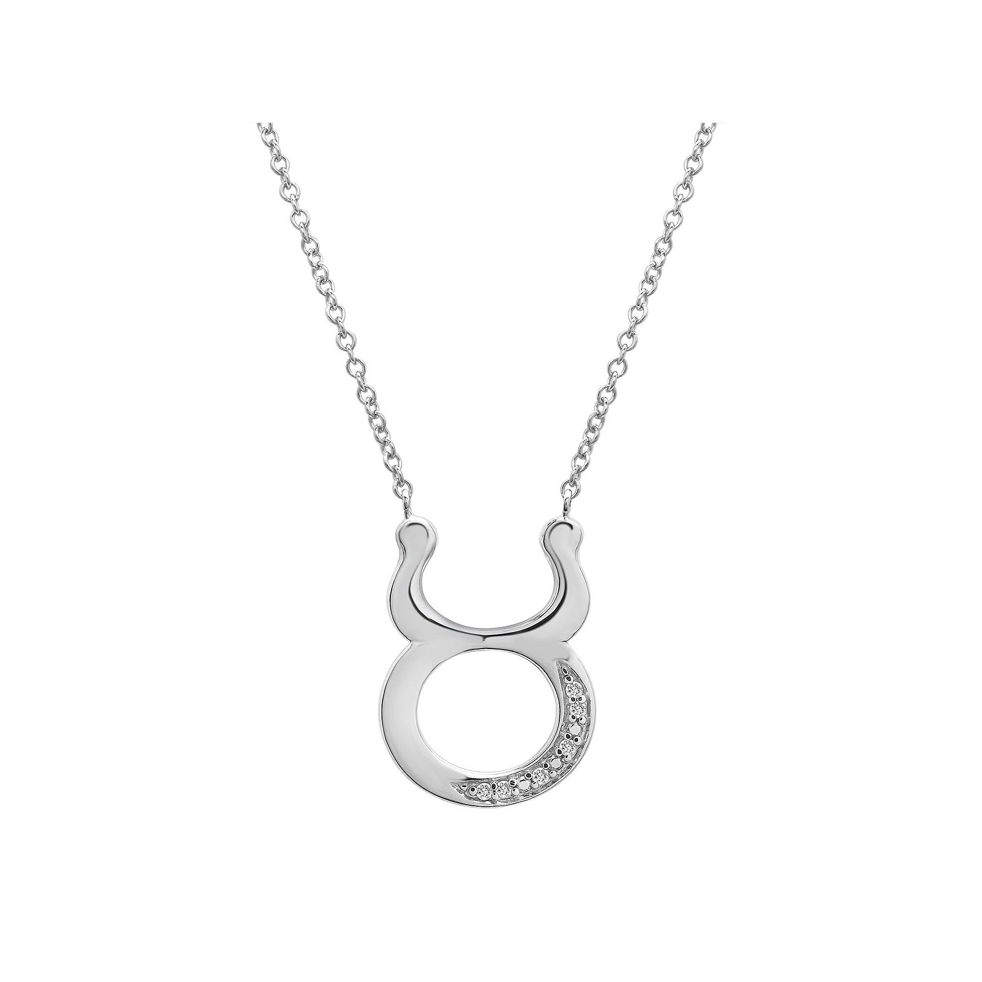 Sterling Silver Diamond Accent Zodiac Sign Pendant Necklace, Women's, Size: 18", Aries Product Image