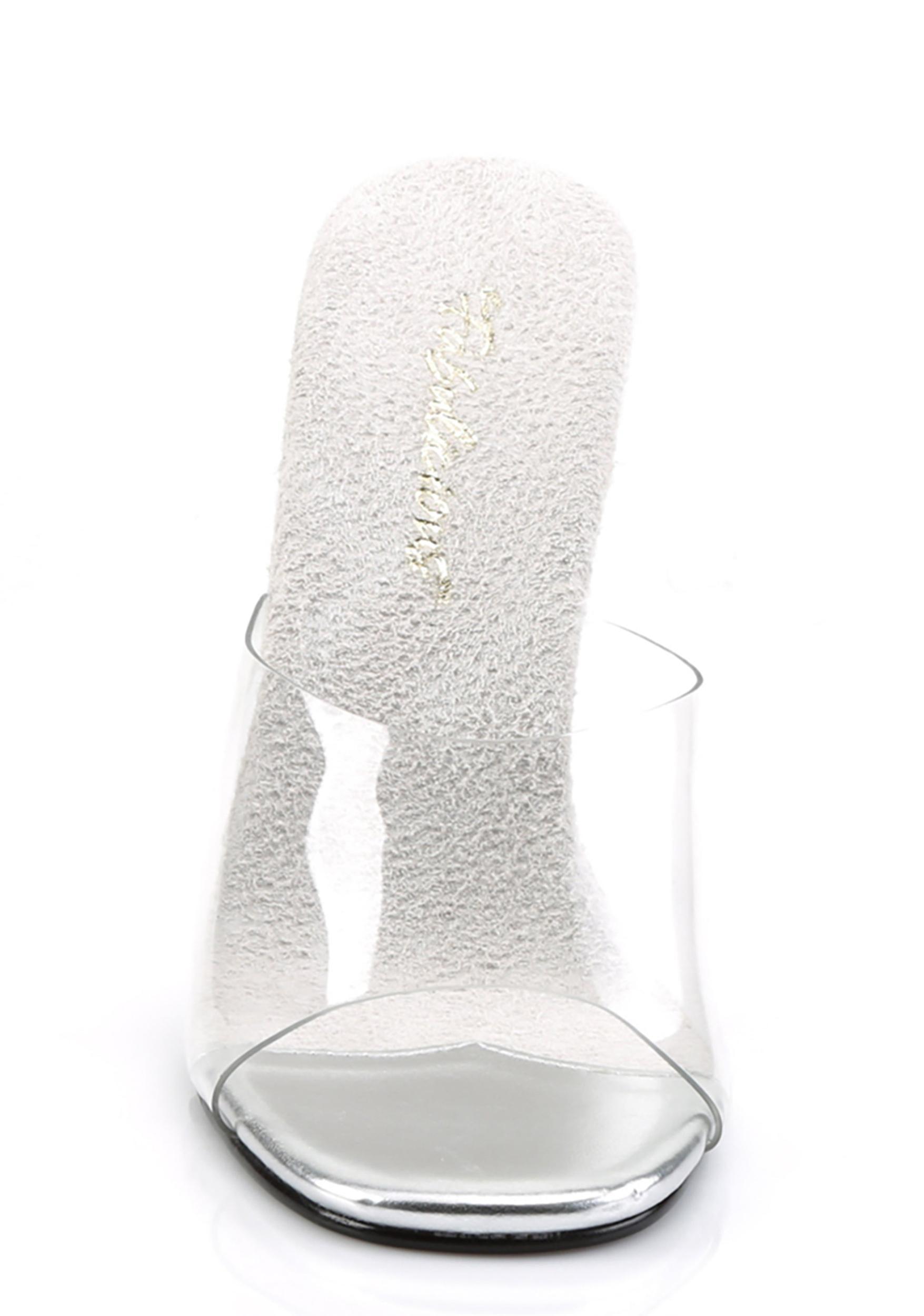 Fabulicious Gala-01 Clear Slides - Silver Product Image
