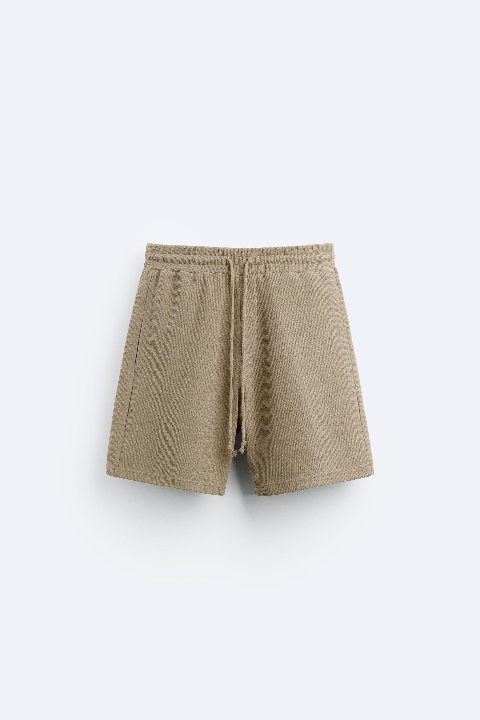 TEXTURED WEAVE SHORTS WITH MESH Product Image