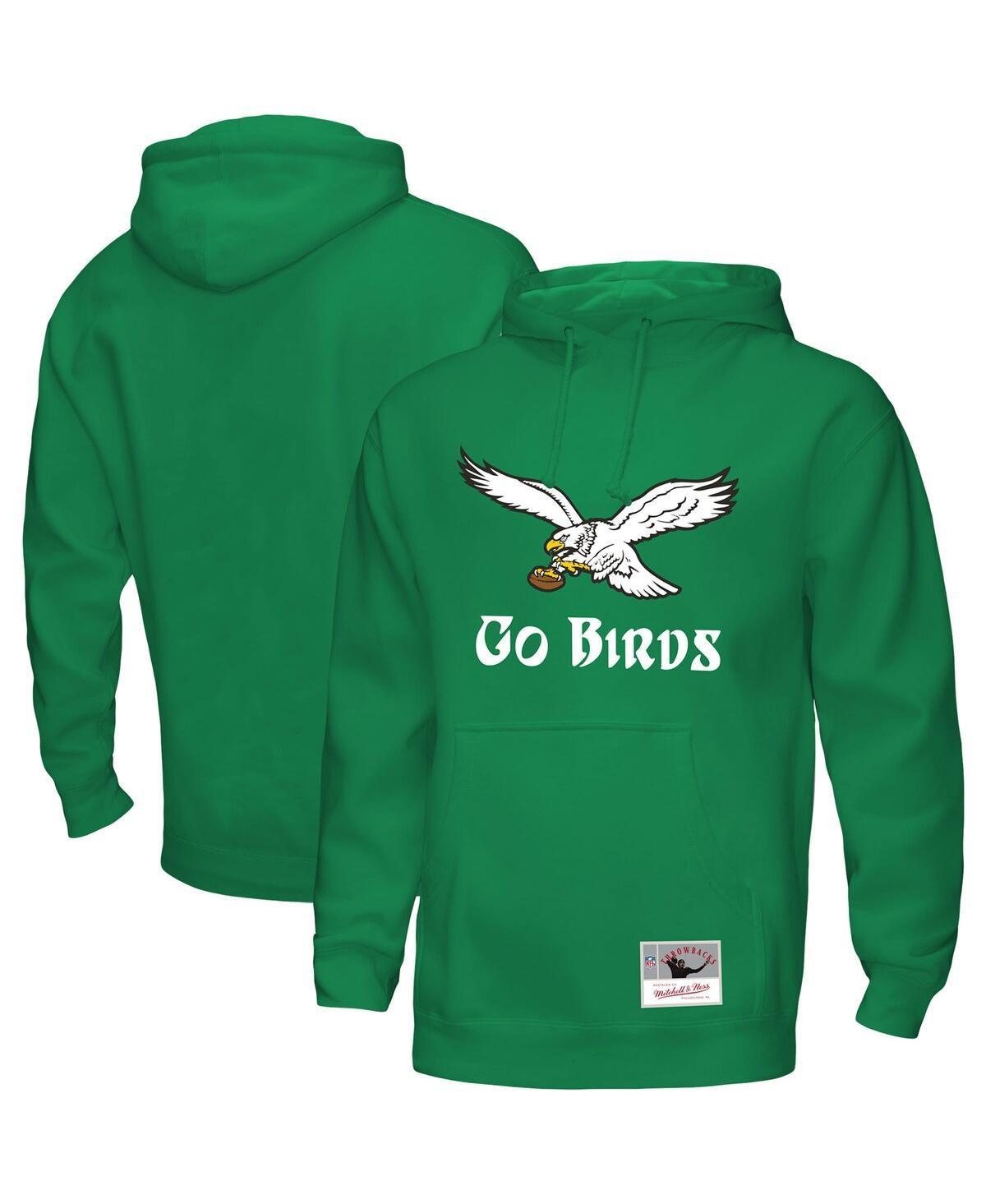 Mens Mitchell & Ness Kelly Philadelphia Eagles Go Birds Pullover Hoodie Product Image