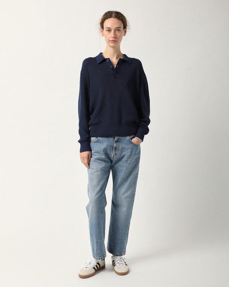 LS Slouchy Polo - Purple Product Image