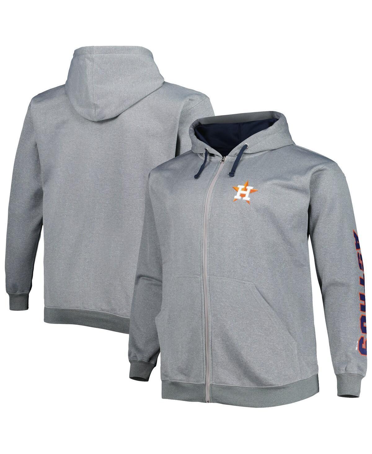 Men's Profile Ash Houston Astros Big & Tall Pullover Hoodie, Size: 4XLT, Black Product Image