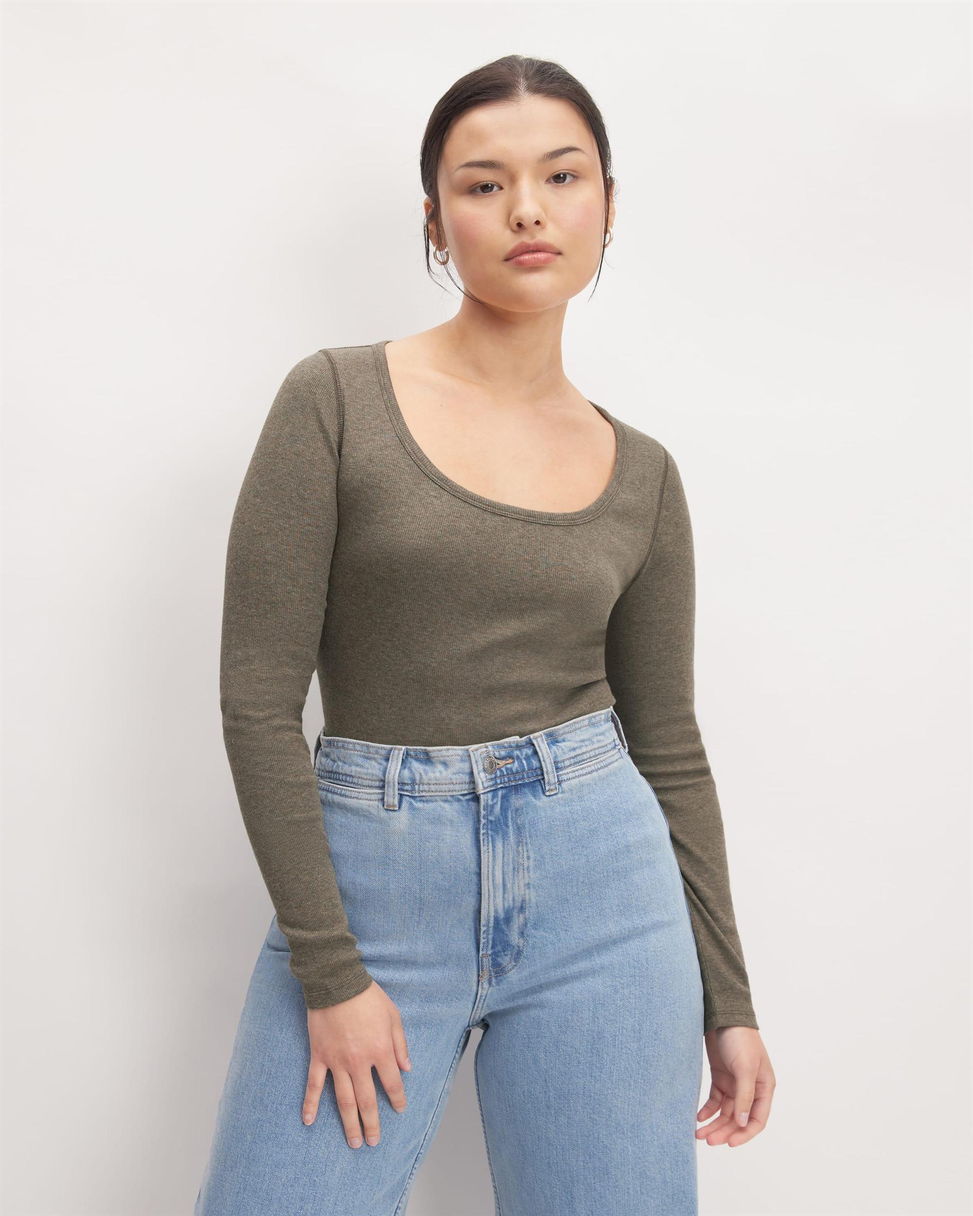 Womens Luxe Rib Long-Sleeve Scoop-Neck T-Shirt by Everlane Product Image