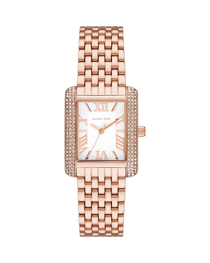 Michael Kors Womens Crystal Emery Three-Hand Stainless Steel Bracelet Watch Product Image