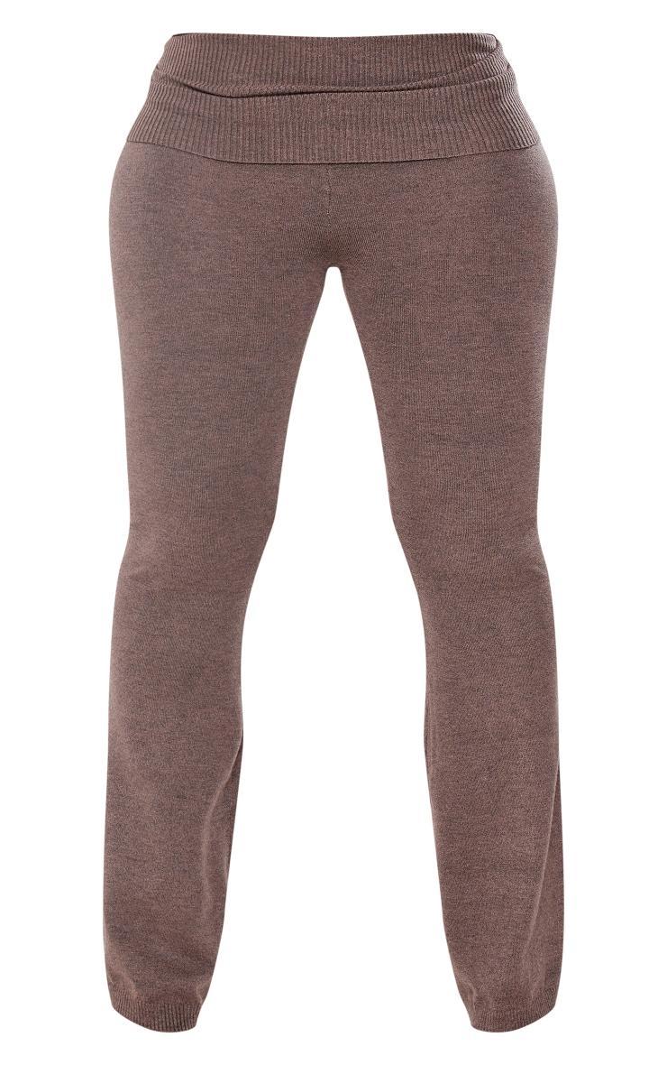 Shape Charcoal Grey Knit High Waist Foldover Waist Leggings Product Image