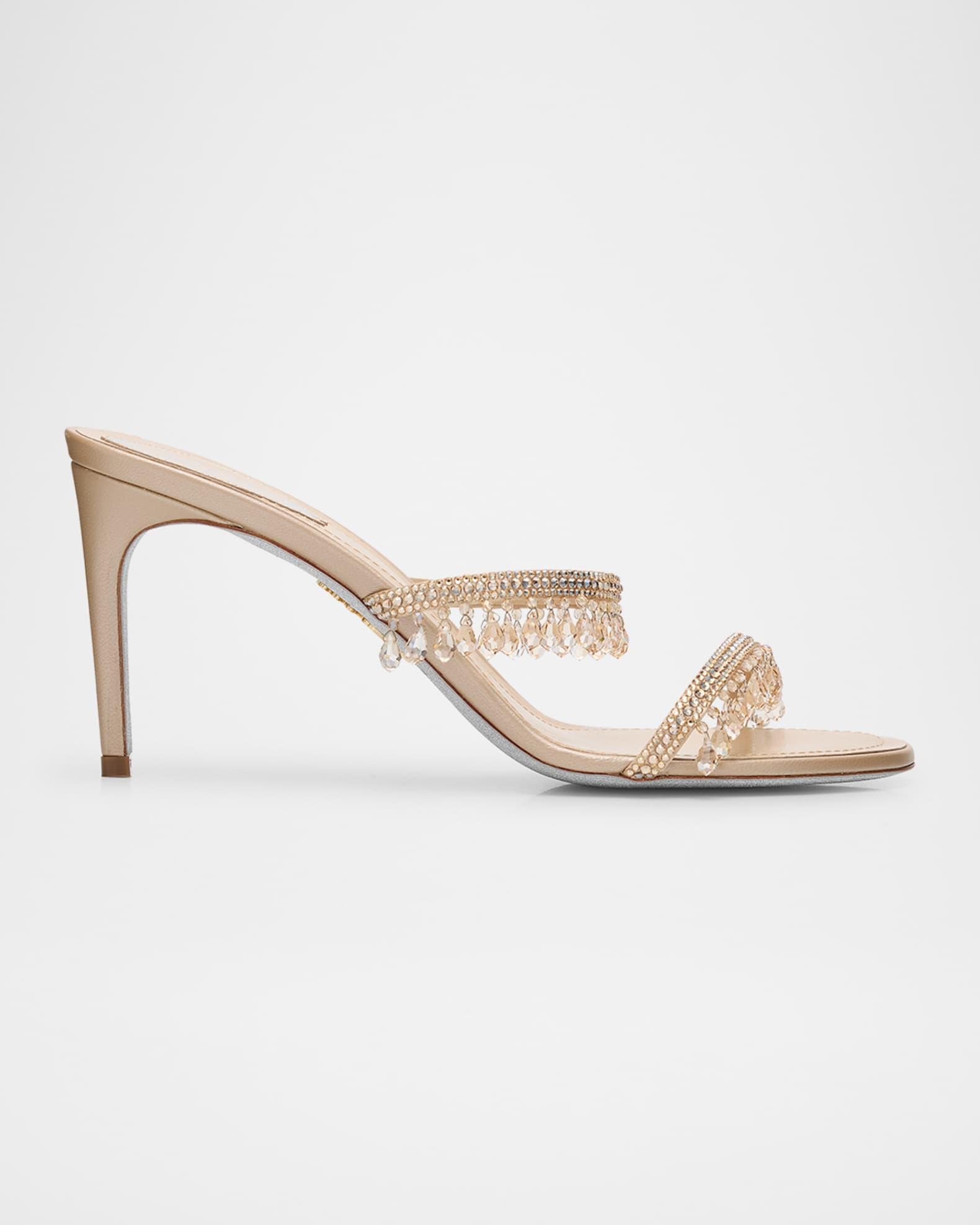 Satin Strass Chandelier Dual-Band Sandals Product Image