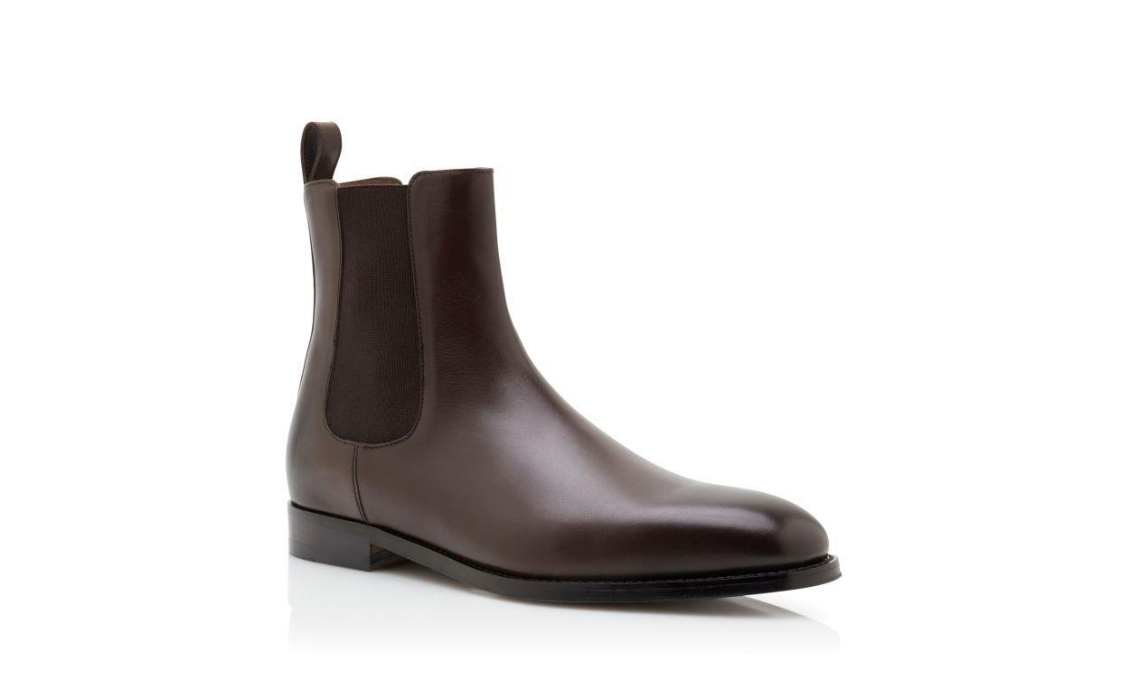 DELSA Brown Calf Leather Ankle Boots Product Image