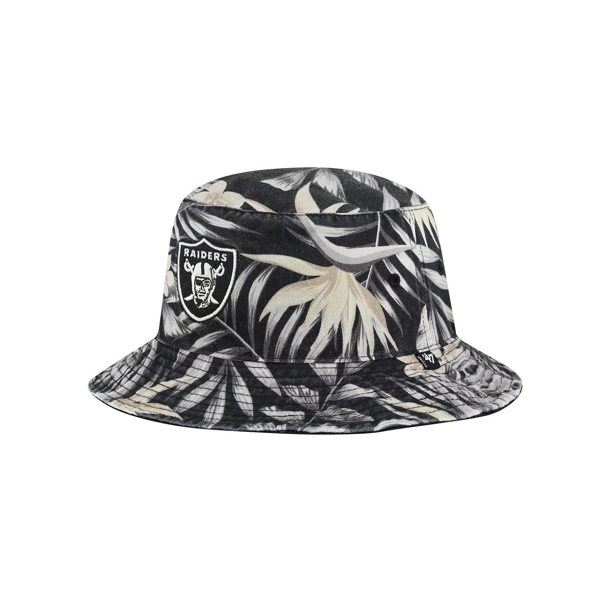 Men's '47 Black Las Vegas Raiders Tropicalia Bucket Hat, Size: Medium/Large, Lvr Black Product Image