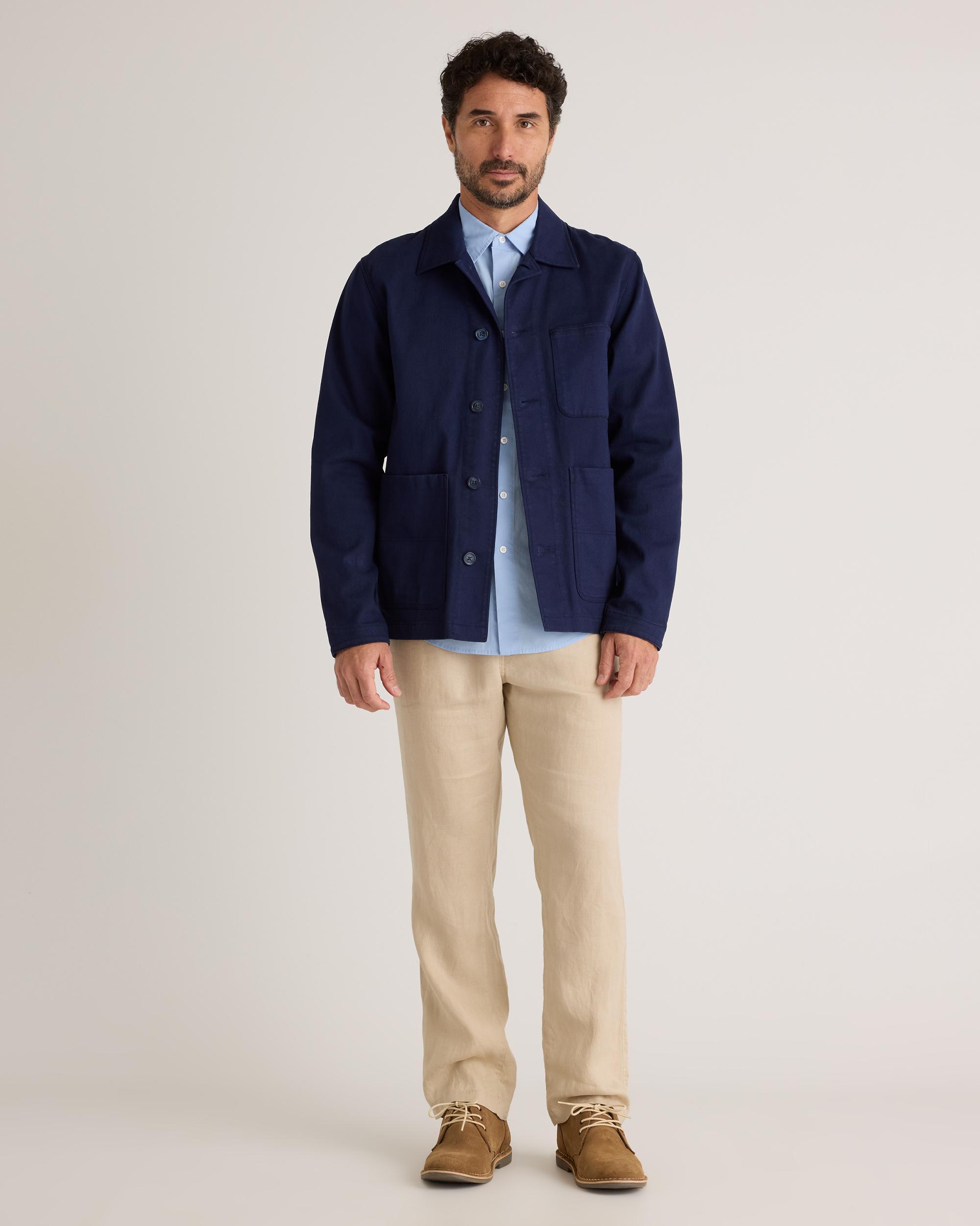 Quince | Men's Stretch Poplin Short Sleeve Shirt Organic Cotton Product Image