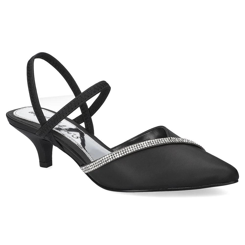 Easy Street Unna Women's Heels, Size: 8.5, Black Satin W Stone Product Image